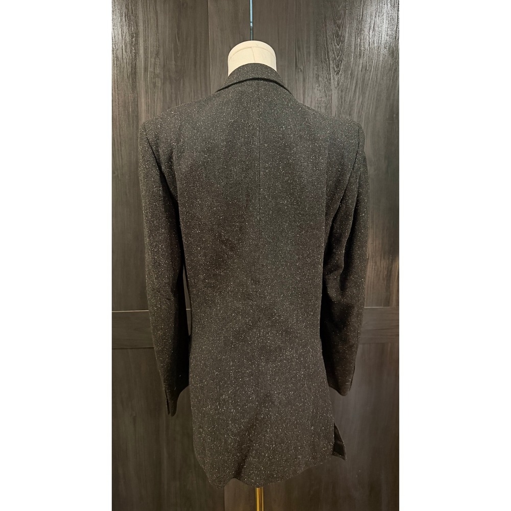 Tweed Blazer Vintage Triumph ZX Charcoal‎ Grey Speckled Wool Blend Jacket Medium - Picture 4 of 5